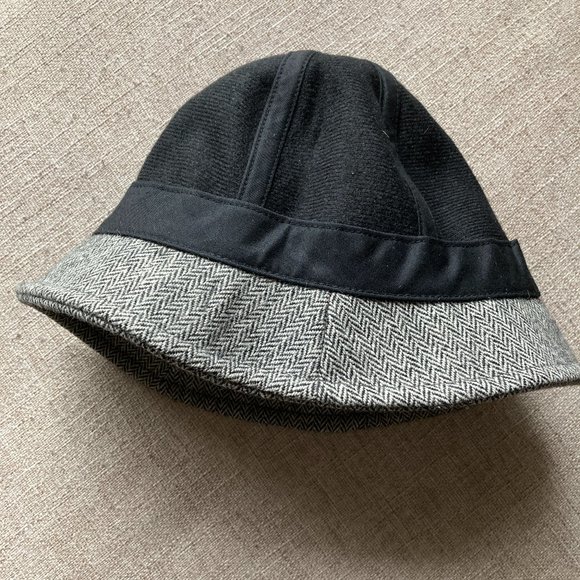 Wool Herringbone Tweed Bucket Hat - Picture 3 of 3